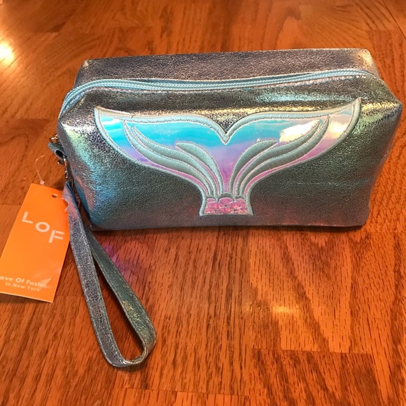 NWT LOF Mermaid Fin Blue Wristlet/Bag - Picture 7 of 16